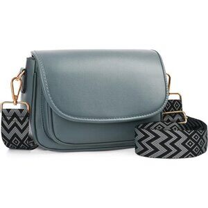 Crossbody Bags Trendy with Guitar Strap Blue